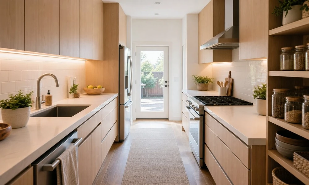 A Narrow Kitchen Can Work Better